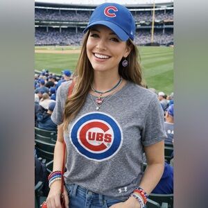 Under Armour Women's Gray Cubs Tee